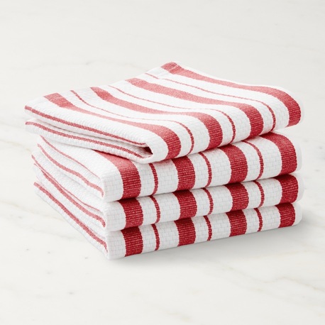 2'li Stripes Kırmızı Havlu Seti