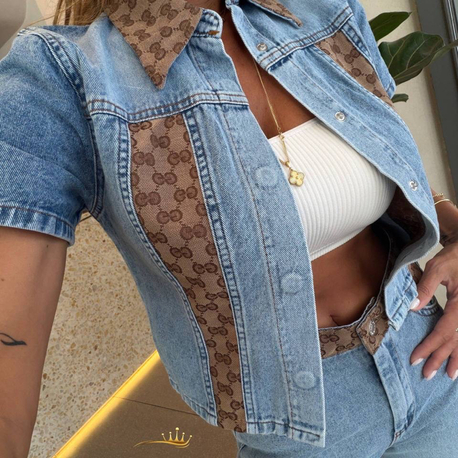 Gucci İthal Kot Jakar Detaylı 2’li Takım
