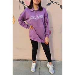 Laguna Beach İşlemeli Sweatshirt