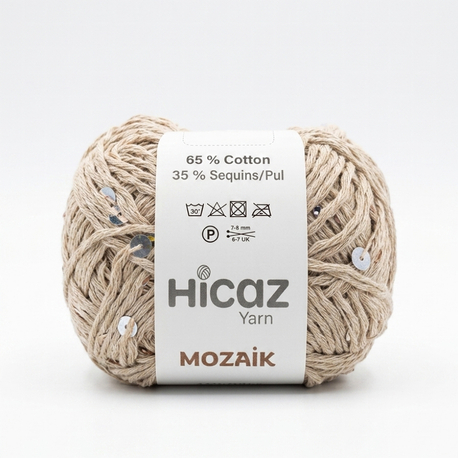 HİCAZ %100 COTTON (PAMUK) PULLU İP ( 100 GRAM )