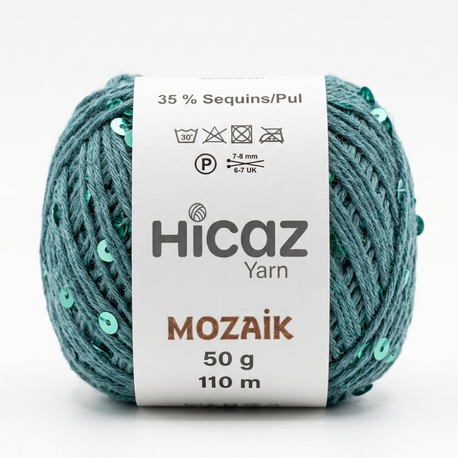HİCAZ %100 COTTON (PAMUK) PULLU İP ( 100 GRAM )
