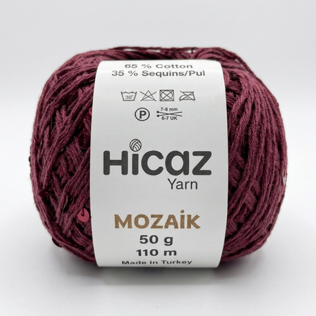 HİCAZ %100 COTTON (PAMUK) PULLU İP ( 100 GRAM )
