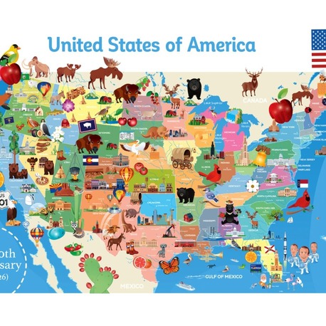 Amerika Birleşik Devletleri ( Harita Poster ) İngilizce