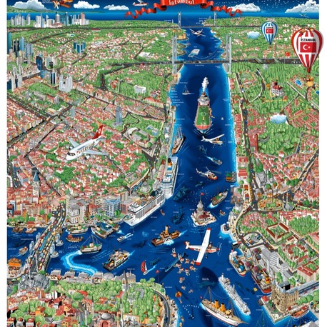 İstanbul Poster( İngilizce ) imzalı