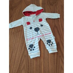 Kapşonlu bebek tulum-unisex bebek tulum