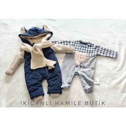 Kışlık Bebek Tulum+Bebek Atkı- bebek kozmonot +bebek tulum
