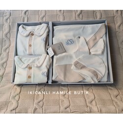 Cassiopebaby Hastane Çıkış Seti-Organik Yenidoğan bebek set