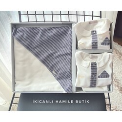 Organik Bebek Hastane Çıkışı-10 lu Hastane Çıkışı -Cassiopebaby 