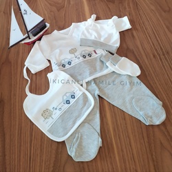 Gaye Bebe Bebek Zıbın Set-Kanaviçeli 