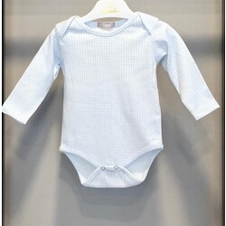 Uzun kol çıtçıtlı body-pitikare mavi bebek body