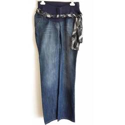  Hamile Kot Pantolon-Lohusa pantolon- mavi renk-DAR PAÇA- Hamile giyim-36-38 beden