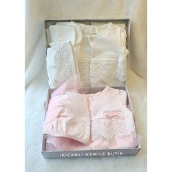 Duvaklı Bebek Tulum Takım-bebek tulum set-Mevlüt takım 