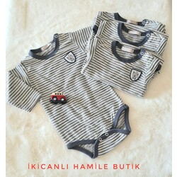 Çizgili Bebek Body-uzun kol Bebek body
