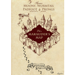 Harry Potter "Marauders Map" Temalı Günlük Planlayıcı (50 Sayfa)