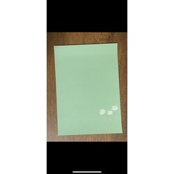 Yeşil Çiçekli Notepad