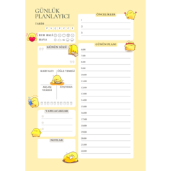 CİVCİV TEMALI GÜNLÜK PLANLAYICI