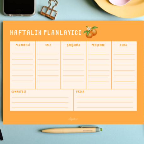 Portakal Haftalık Planlayıcı