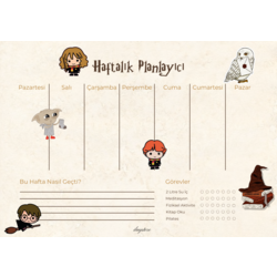 Harry Potter Temalı Haftalık Planlayıcı