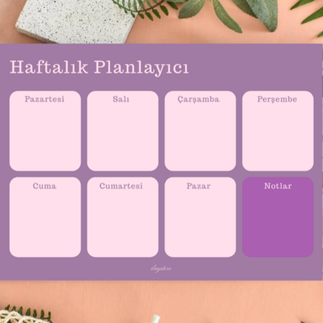 Pastel Lila Haftalık Planlayıcı