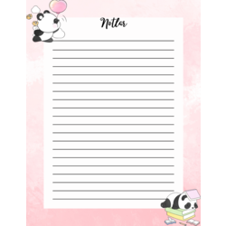 Pembe Panda Notepad