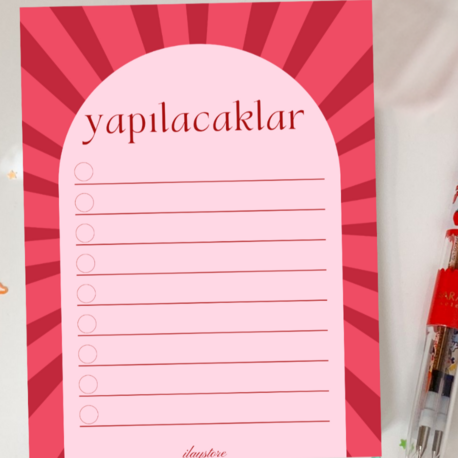 Soft Pink Yapılacaklar Listesi