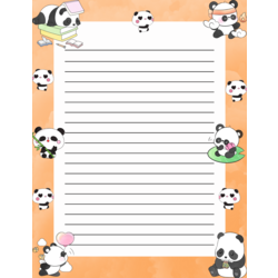 Panda Temalı Notepad