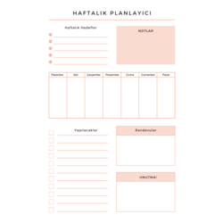 Haftalık Planlayıcı Bloknot