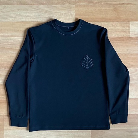 Yaprak Detaylı Bisiklet Yaka Sweatshirt