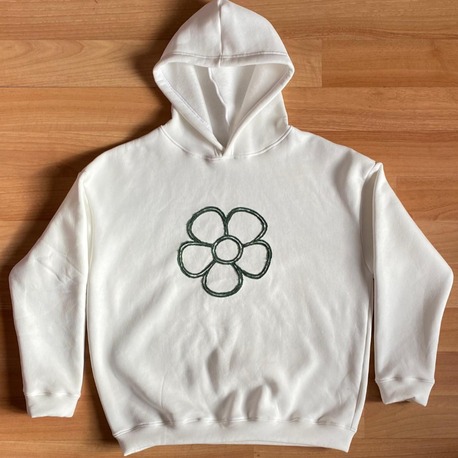 Çiçek Detaylı Kapüşonlu Hoodie