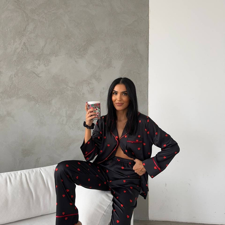 Saten Pijama Takımı
