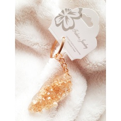 gold stone keychain