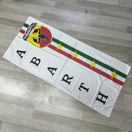 BEYAZ ABARTH BÜYÜK HAVLU  150X70CM