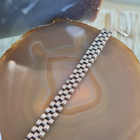 GÜMÜŞ ROLEX MODEL İÇİ BOŞ BİLEKLİK