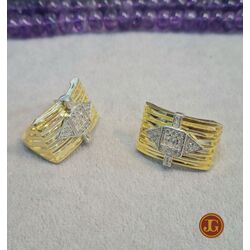 gümüş gold kaplama Serenay model küpe
