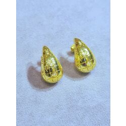 Bottega Damla motifli küpe gold kaplama