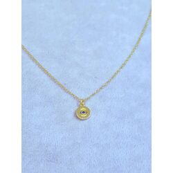 mini gold renk göz kolye