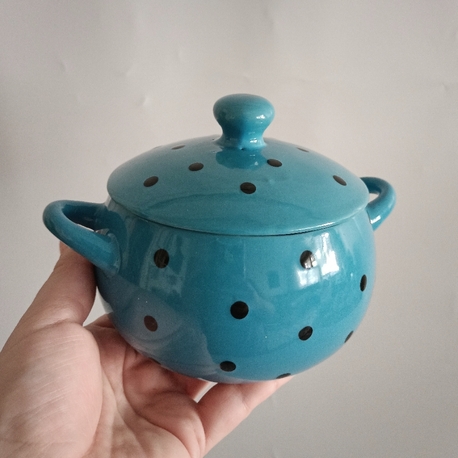 Retro Mavi Mini Güveç