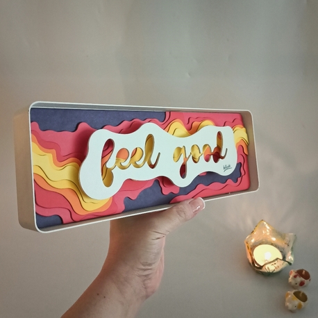Retro Metal Çerçeveli Feel Good Tabela 