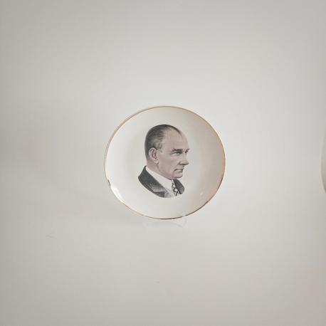 Sümerbank Atatürk Portreli Dekor Tabak 