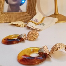Retro Tortoise Shell Küpe