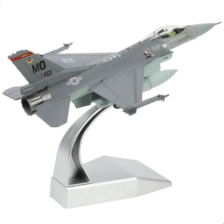 F16 Savaş Uçağı Maketi 1:100 Ölçek 14x10x5 cm Dekoratif Model Uçak