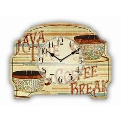MUTFAK › AHŞAP SAATLER › Saatler-MB SARI TEMALI DUVAR SAATİ-KÜÇÜK-24*13*3 CM