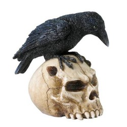 WISE Veronese İskelet Serisi-WISE KURUKAFA VE KARGA-11,5*13*7 CM