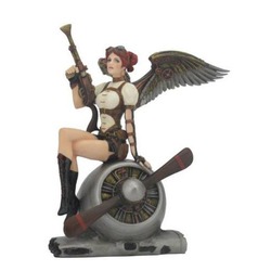 WISE Veronese Serisi-WISE PERVANE MOTORUNDA OTURAN KADIN SAVAŞÇI-21*19*16 CM