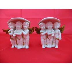 HEDİYELİK › KARIŞIK › Melek Figürler-QQC 2Lİ ÜÇ MELEK ŞEMSİYELİ>>8X5.5X8 CM
