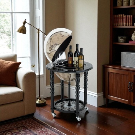 Zoffoli Dünya Bar Z928 NOIR – Dekoratif Küre Bar Dolabı Siyah 93 cm