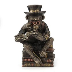 WISE Veronese Serisi-Wise Karışık-WISE KİTAP OKUYAN SEMPANZE-11.5*13.5*19.5 CM-JWU76796A4