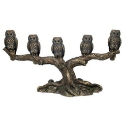 VERONESE BİBLOLAR › Wise Şamdan-5 BAYKUŞLU MUMLUK-42,5*16,5*22,5 CM