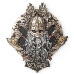 WISE Veronese Serisi-Wise Mitoloji & Tarih-VIKING IKIZ BALTA VALHALLA DUVAR-23*5*27 CM
