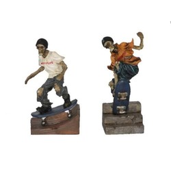 HEDİYELİK › KARIŞIK › İskelet Biblo QQC>>QQC 2LI KAYKAYLI İSKELET-6*6,5*14,2 CM